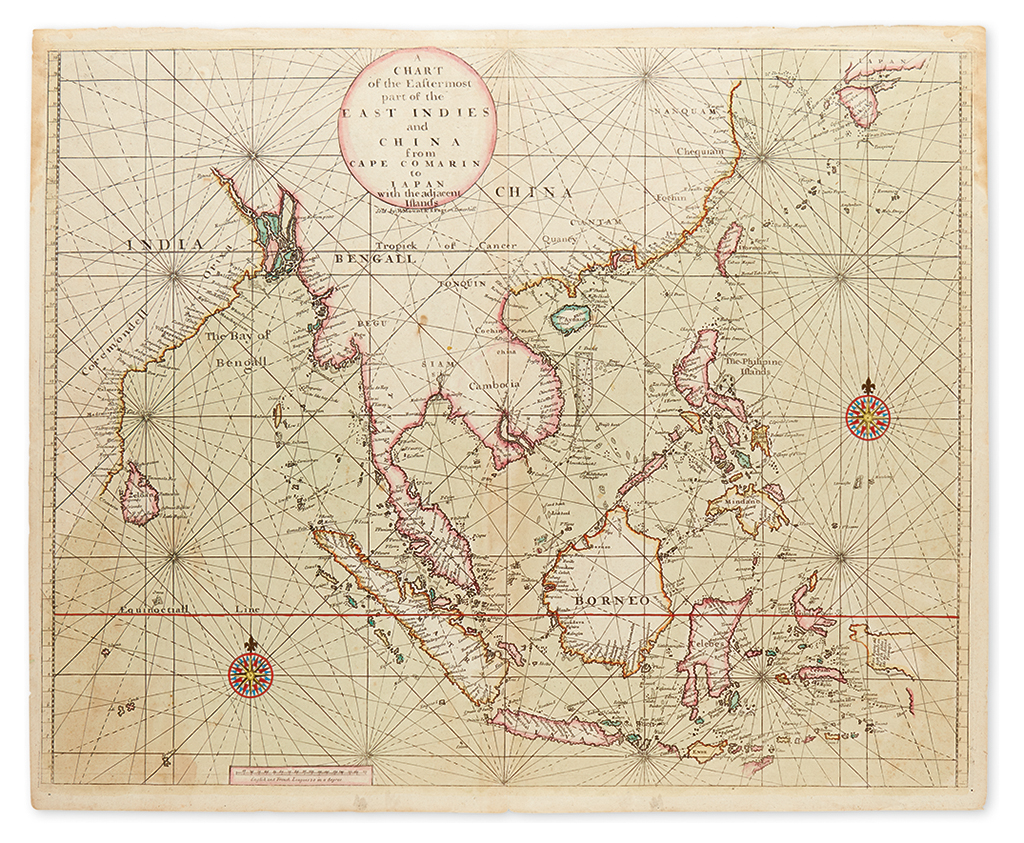 MOUNT, RICHARD; and PAGE, THOMAS. A Chart of the Eastermost Part of the East Indies and China